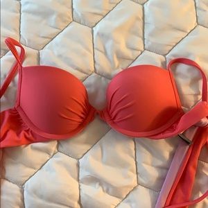 aerie tie back and tie neck push-up bikini top 34A